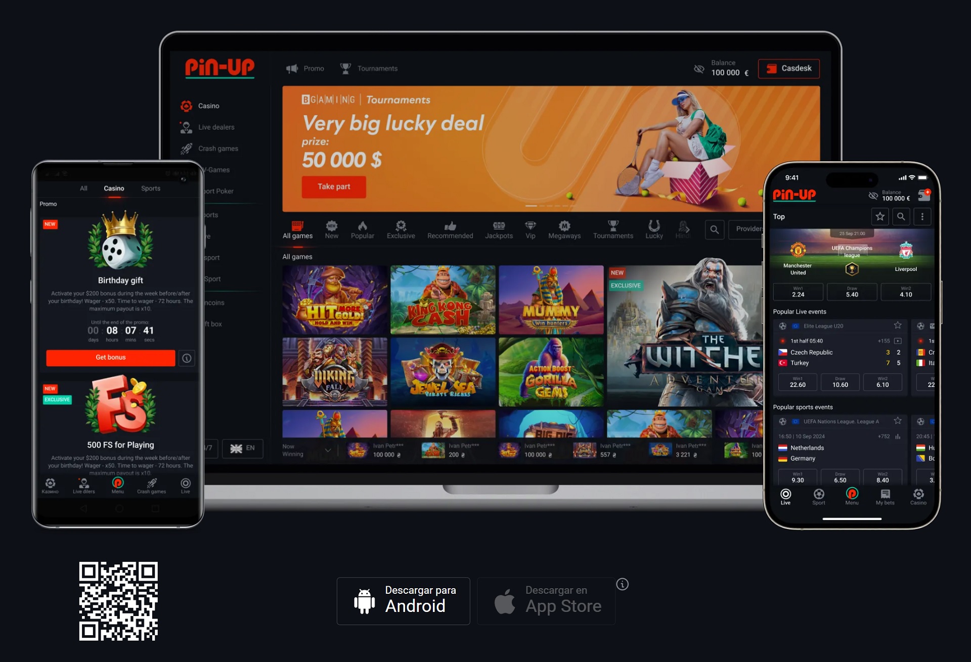  Aplicación móvil de Pin-Up Casino para México